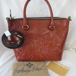 Patricia Nash Ruthwell Cinnamon Satchel Crossbody handbag
